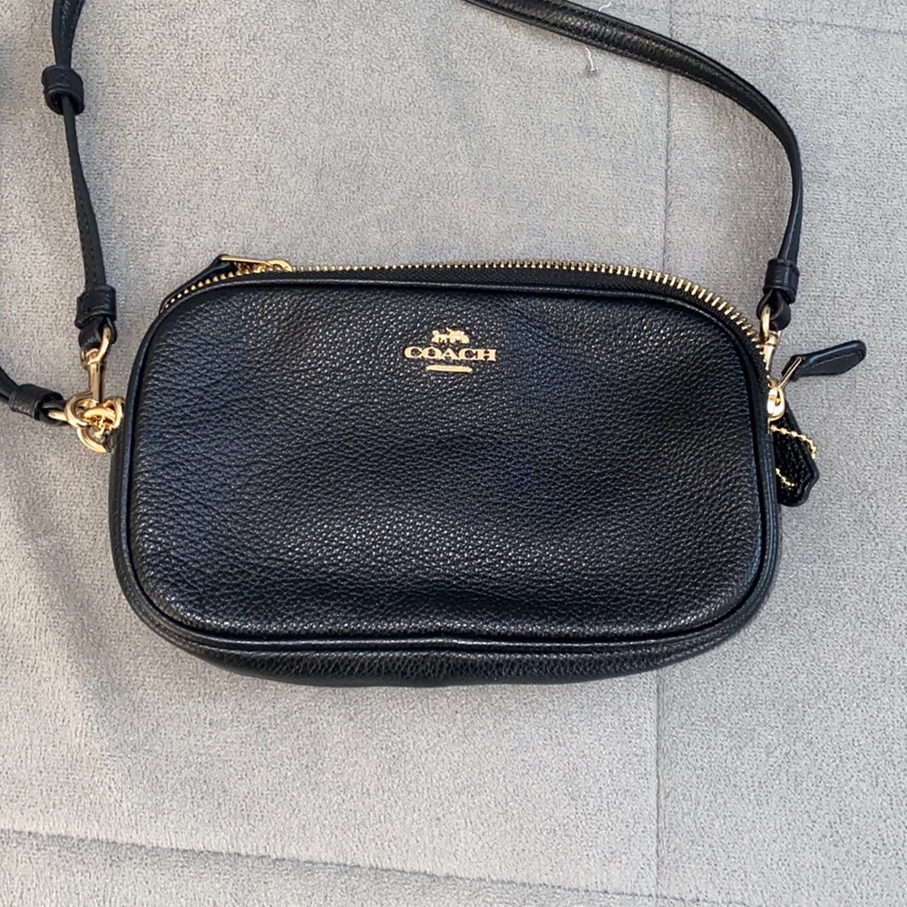 Black Coach Crossbody/Wristlet